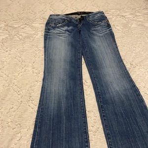 Express low rise flare jeans